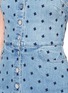 Detail View - Click To Enlarge - STELLA MCCARTNEY - Star embroidery button front denim dress
