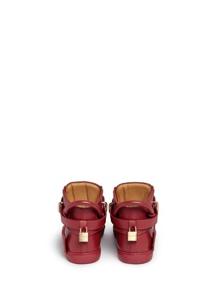 Back View - Click To Enlarge - BUSCEMI SHOES - '100MM' twist lock strap leather sneakers