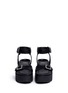 Front View - Click To Enlarge - ASH - 'Rocking' croc embossed leather platform sandals