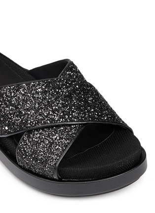 Detail View - Click To Enlarge - ASH - 'Secret' glitter crisscross strap slide sandals