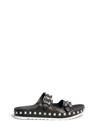Main View - Click To Enlarge - ASH - 'Utopia' stud leather slide sandals
