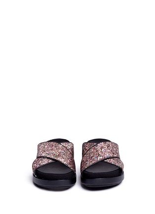 Front View - Click To Enlarge - ASH - 'Secret' glitter platform sandals