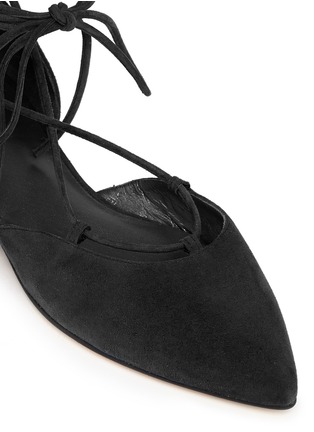 Detail View - Click To Enlarge - STUART WEITZMAN - 'Gilligan' lace-up d'Orsay flats