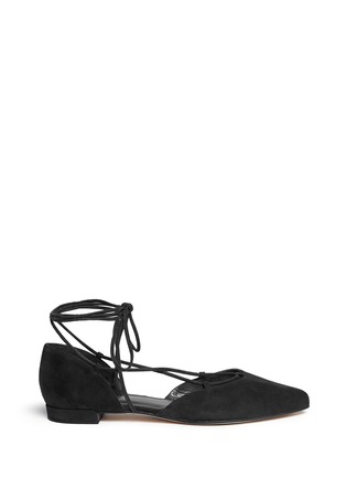 Main View - Click To Enlarge - STUART WEITZMAN - 'Gilligan' lace-up d'Orsay flats