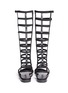Back View - Click To Enlarge - STUART WEITZMAN - 'Gladiator' caged suede sandals