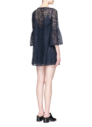 Back View - Click To Enlarge - ELIZABETH AND JAMES - 'Glorietta' flare sleeve lace dress