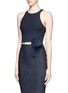 Front View - Click To Enlarge - ELIZABETH AND JAMES - 'Eniko' silk pleat waist tie cropped top