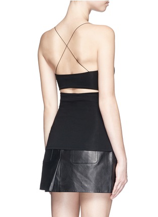 Back View - Click To Enlarge - T BY ALEXANDER WANG - Cutout back stretch knit camisole
