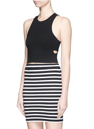 Front View - Click To Enlarge - T BY ALEXANDER WANG - Bandeau back ponte knit cropped top