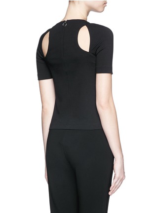 Back View - Click To Enlarge - T BY ALEXANDER WANG - Cutout ponte knit top