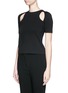 Front View - Click To Enlarge - T BY ALEXANDER WANG - Cutout ponte knit top