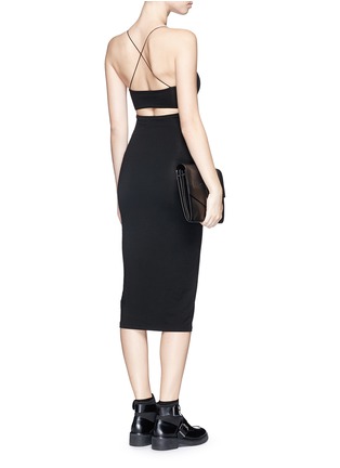Figure View - Click To Enlarge - T BY ALEXANDER WANG - Cutout back stretch knit tank dress