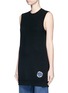 Front View - Click To Enlarge - T BY ALEXANDER WANG - Eyelet cotton fleece sleeveless sweatshirt