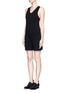 Front View - Click To Enlarge - T BY ALEXANDER WANG - Enzyme wash French terry romper