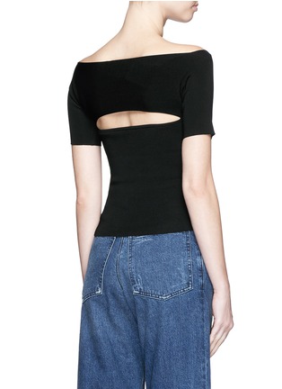 Back View - Click To Enlarge - T BY ALEXANDER WANG - Slash stretch knit bandeau top