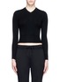Main View - Click To Enlarge - T BY ALEXANDER WANG - Cutout back cropped wool sweater