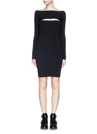 Main View - Click To Enlarge - T BY ALEXANDER WANG - Cutout stretch knit bandeau dress