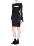 Figure View - Click To Enlarge - T BY ALEXANDER WANG - Cutout stretch knit bandeau dress