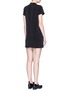 Back View - Click To Enlarge - T BY ALEXANDER WANG - Band collar stretch faille dress
