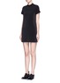 Front View - Click To Enlarge - T BY ALEXANDER WANG - Band collar stretch faille dress