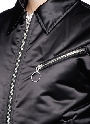 Detail View - Click To Enlarge - T BY ALEXANDER WANG - Collared satin bomber jacket