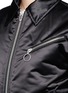 Detail View - Click To Enlarge - T BY ALEXANDER WANG - Collared satin bomber jacket