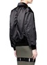 Back View - Click To Enlarge - T BY ALEXANDER WANG - Collared satin bomber jacket