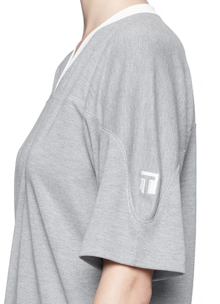 Detail View - Click To Enlarge - T BY ALEXANDER WANG - Sandwashed piqué T-shirt dress