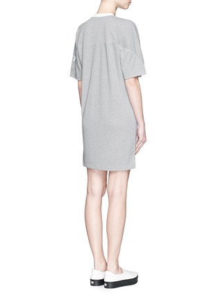 Back View - Click To Enlarge - T BY ALEXANDER WANG - Sandwashed piqué T-shirt dress