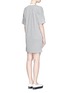 Back View - Click To Enlarge - T BY ALEXANDER WANG - Sandwashed piqué T-shirt dress
