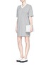Figure View - Click To Enlarge - T BY ALEXANDER WANG - Sandwashed piqué T-shirt dress