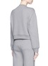 Back View - Click To Enlarge - T BY ALEXANDER WANG - Eyelet cotton fleece sweatshirt