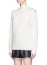 Front View - Click To Enlarge - T BY ALEXANDER WANG - Cutout back Merino wool turtleneck sweater