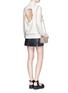 Figure View - Click To Enlarge - T BY ALEXANDER WANG - Cutout back Merino wool turtleneck sweater