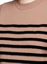 Detail View - Click To Enlarge - T BY ALEXANDER WANG - Flock velvet stripe cotton fleece sleeveless sweatshirt