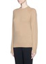 Front View - Click To Enlarge - T BY ALEXANDER WANG - Cutout back Merino wool sweater