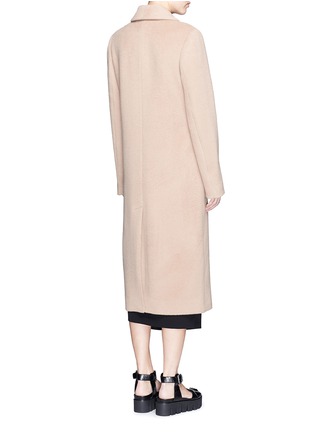 Back View - Click To Enlarge - T BY ALEXANDER WANG - Shawl collar mohair blend coat