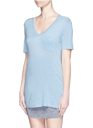 Front View - Click To Enlarge - T BY ALEXANDER WANG - Slub jersey V-neck T-shirt