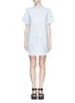 Main View - Click To Enlarge - T BY ALEXANDER WANG - Frayed trim cotton burlap shirt