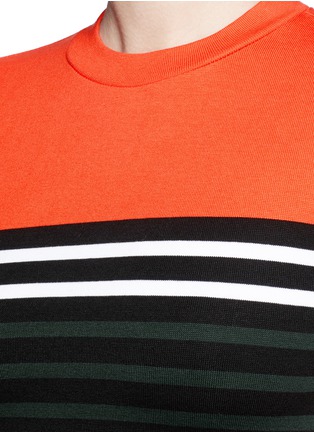 Detail View - Click To Enlarge - T BY ALEXANDER WANG - Engineer stripe cropped T-shirt