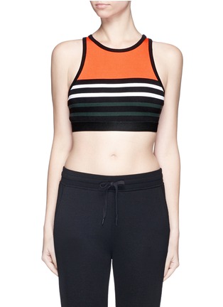 Main View - Click To Enlarge - T BY ALEXANDER WANG - Stripe stretch jersey sports bra