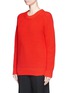 Front View - Click To Enlarge - T BY ALEXANDER WANG - Oversize cotton blend cable knit sweater