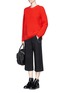 Figure View - Click To Enlarge - T BY ALEXANDER WANG - Oversize cotton blend cable knit sweater