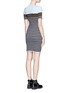 Back View - Click To Enlarge - T BY ALEXANDER WANG - Engineer stripe stretch jersey dress