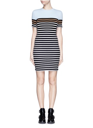 Main View - Click To Enlarge - T BY ALEXANDER WANG - Engineer stripe stretch jersey dress