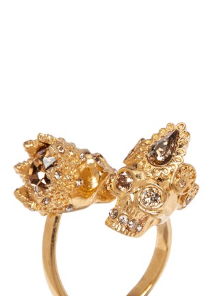 Detail View - Click To Enlarge - ALEXANDER MCQUEEN - King and Queen skull ring