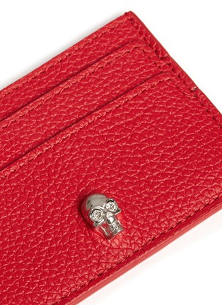 Detail View - Click To Enlarge - ALEXANDER MCQUEEN - Skull leather card holder