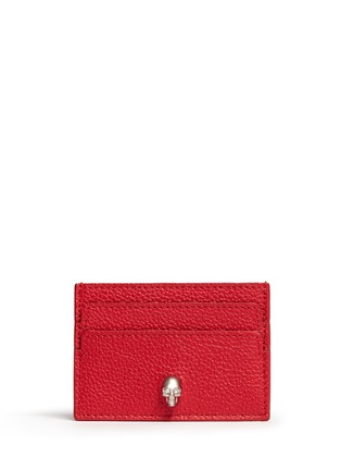 Main View - Click To Enlarge - ALEXANDER MCQUEEN - Skull leather card holder