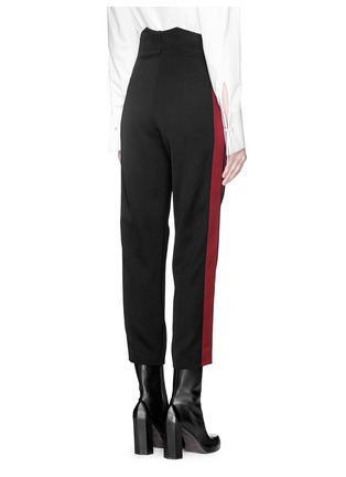 Back View - Click To Enlarge - LANVIN - Side stripe high waist cropped pants