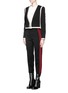Figure View - Click To Enlarge - LANVIN - Side stripe high waist cropped pants